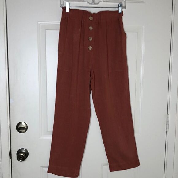 NEW Very J Brick High Waisted Pants NWT - Picture 1 of 13
